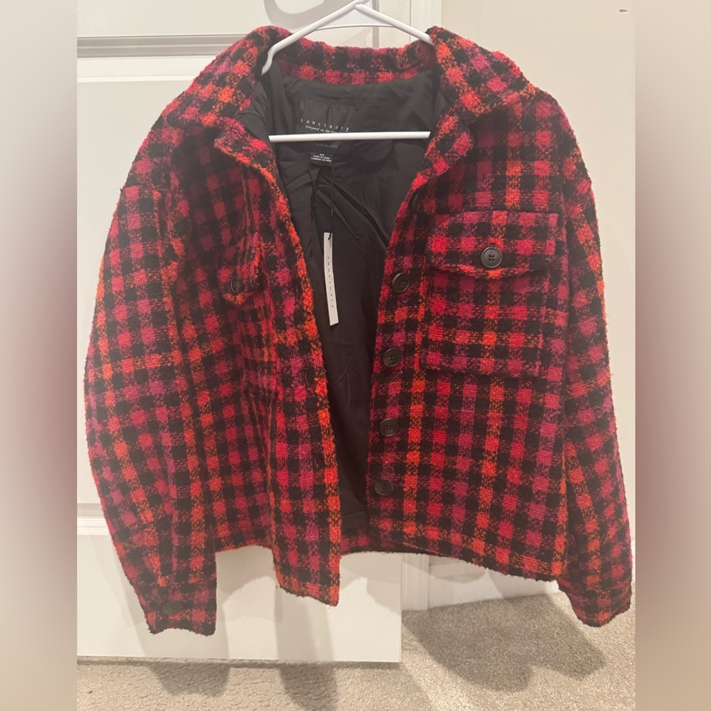 Sanctuary Red and Black Checkered Jacket